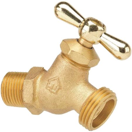 DANCO 1/2 in. Brass MPT x MHT No-Kink Hose Bibb VHNSTDF3EB